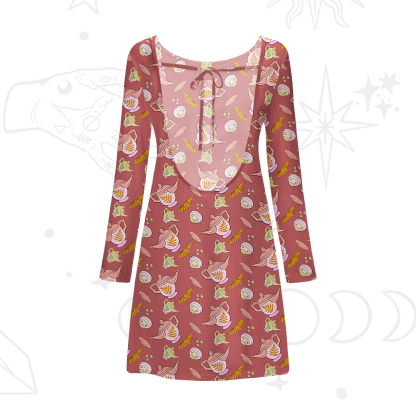 Purplehecate Mystical Teapot Beachwear Cover-Up Dress