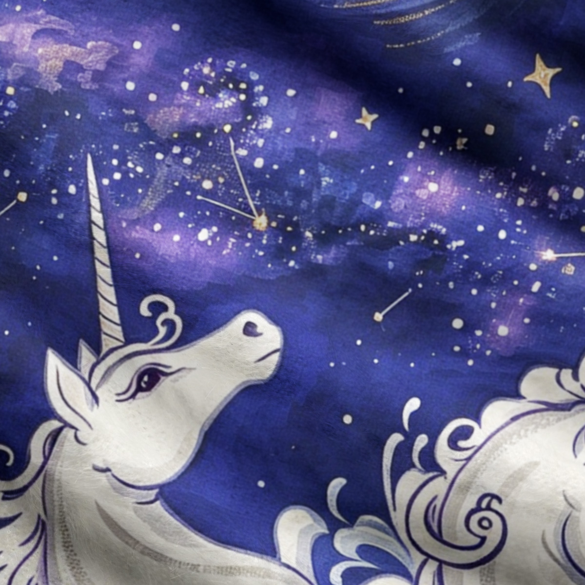 Purplehecate Celestial Sea Unicorn Night Sky Ugly Cardigan Sweaters
