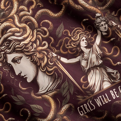 Purplehecate Girls Will Be Girls Medusa Ugly Cardigan Sweaters