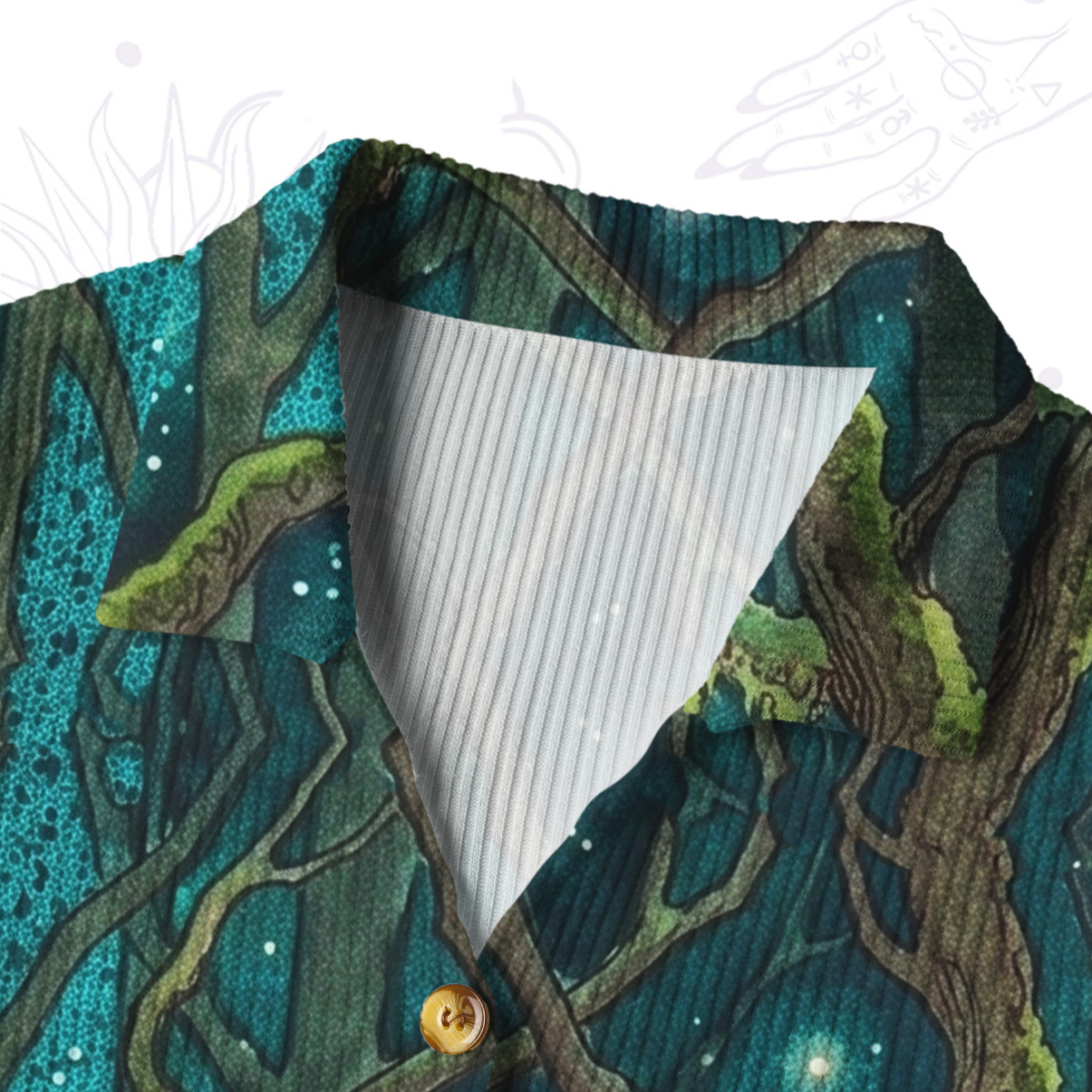 Purplehecate Mystic Secret Lily Fairy Forest Ribbed Knit Dress