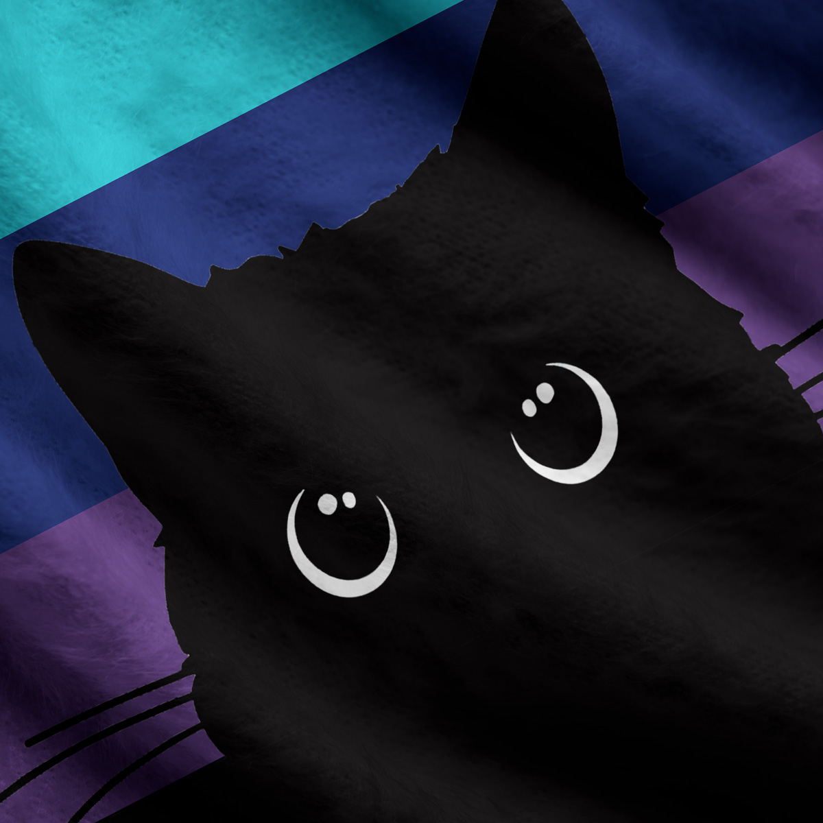 Purplehecate Little Black Cats Under the Rainbow Ugly Cardigan Sweaters