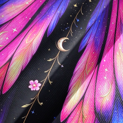 Purplehecate Starlit Moon Magic Butterfly Sleeve Dress