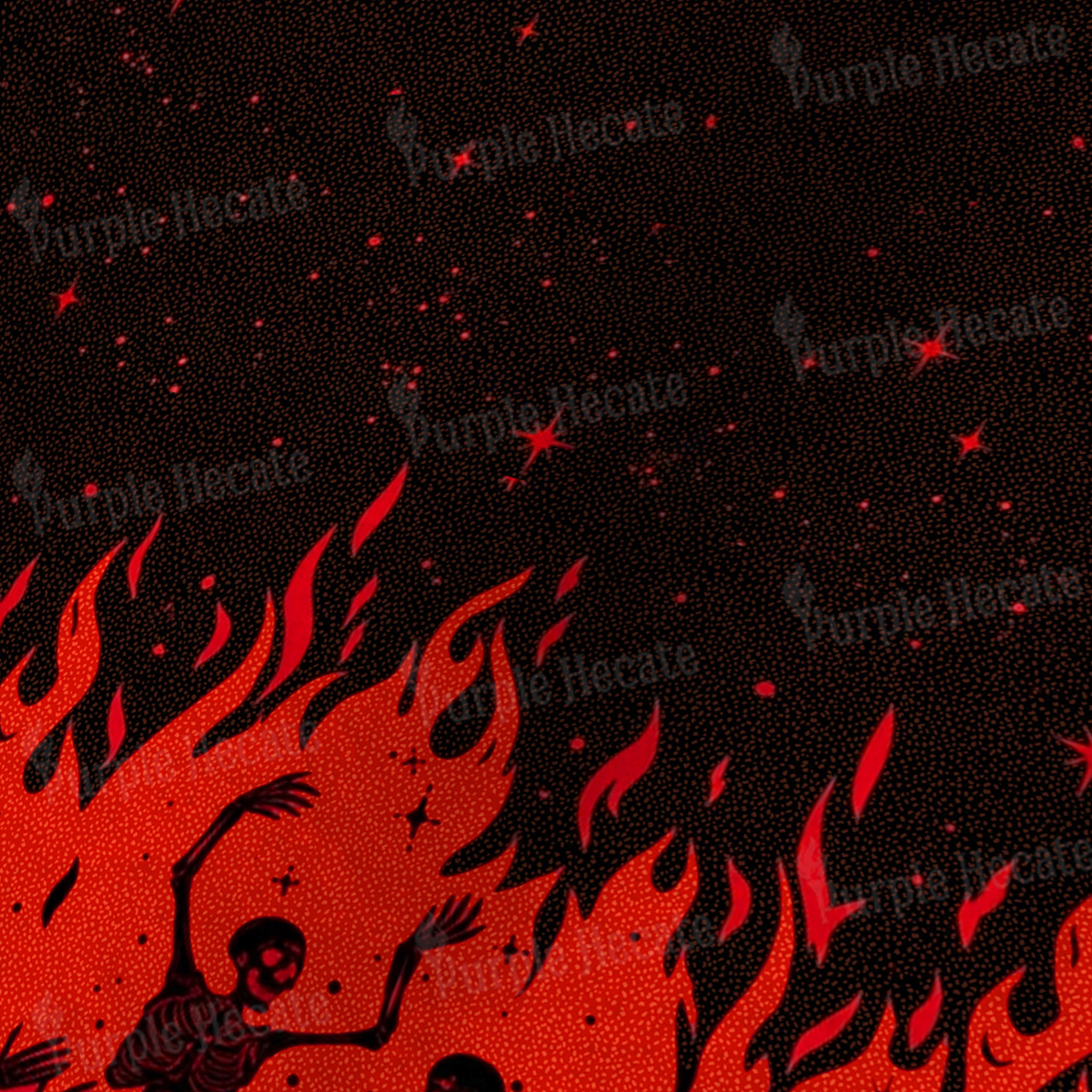 Purplehecate Infernal Revelry Fuzzy Knit Beanie