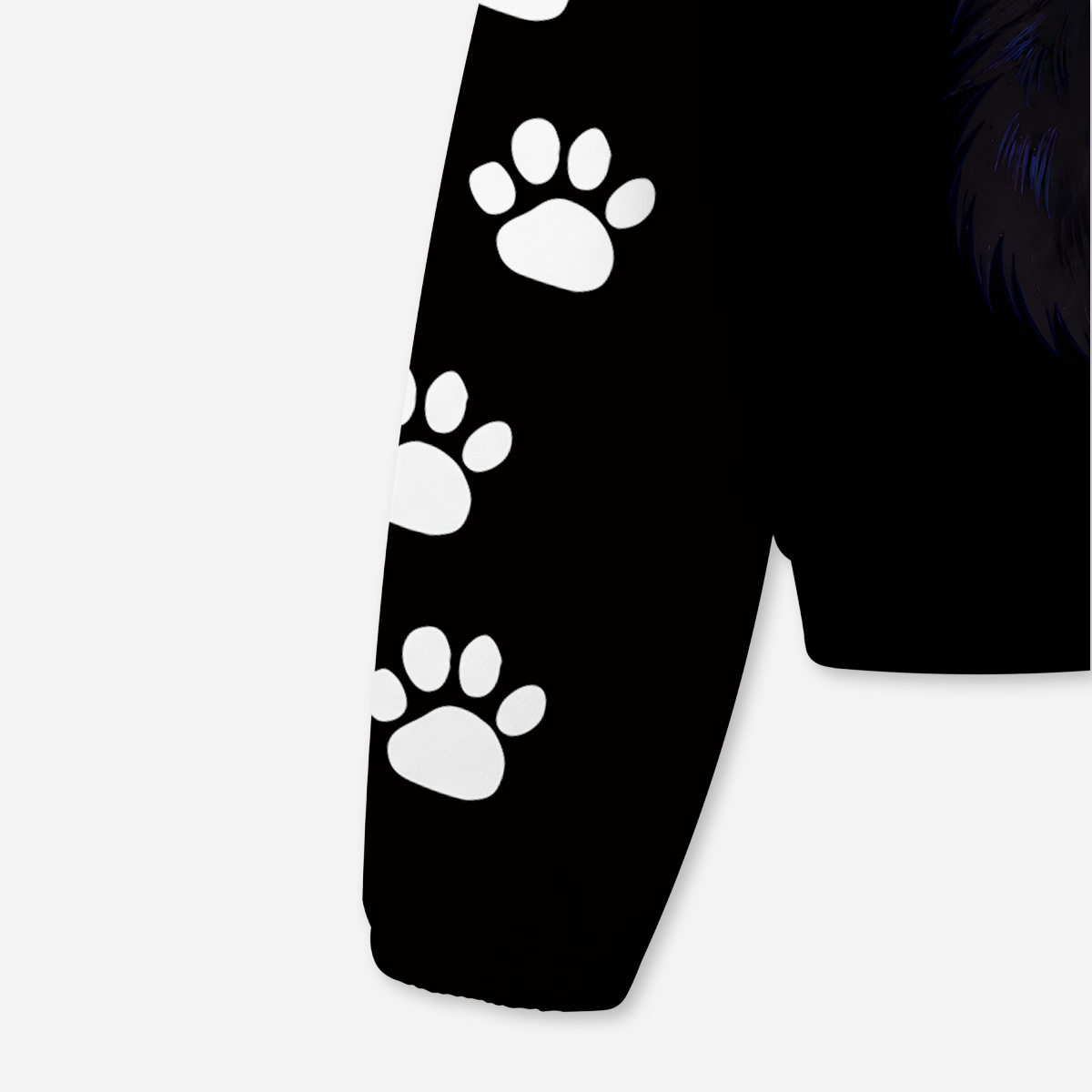 Purplehecate Magical Black & White Guardian Cats All-Over Print Hoodie