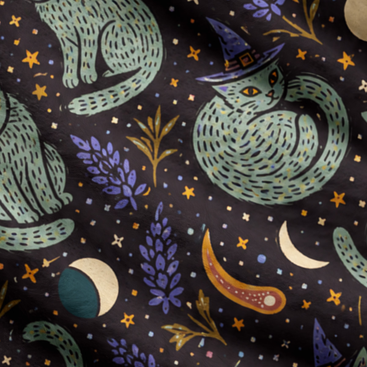 Purplehecate Witchy Black Cat Ugly Cardigan Sweaters