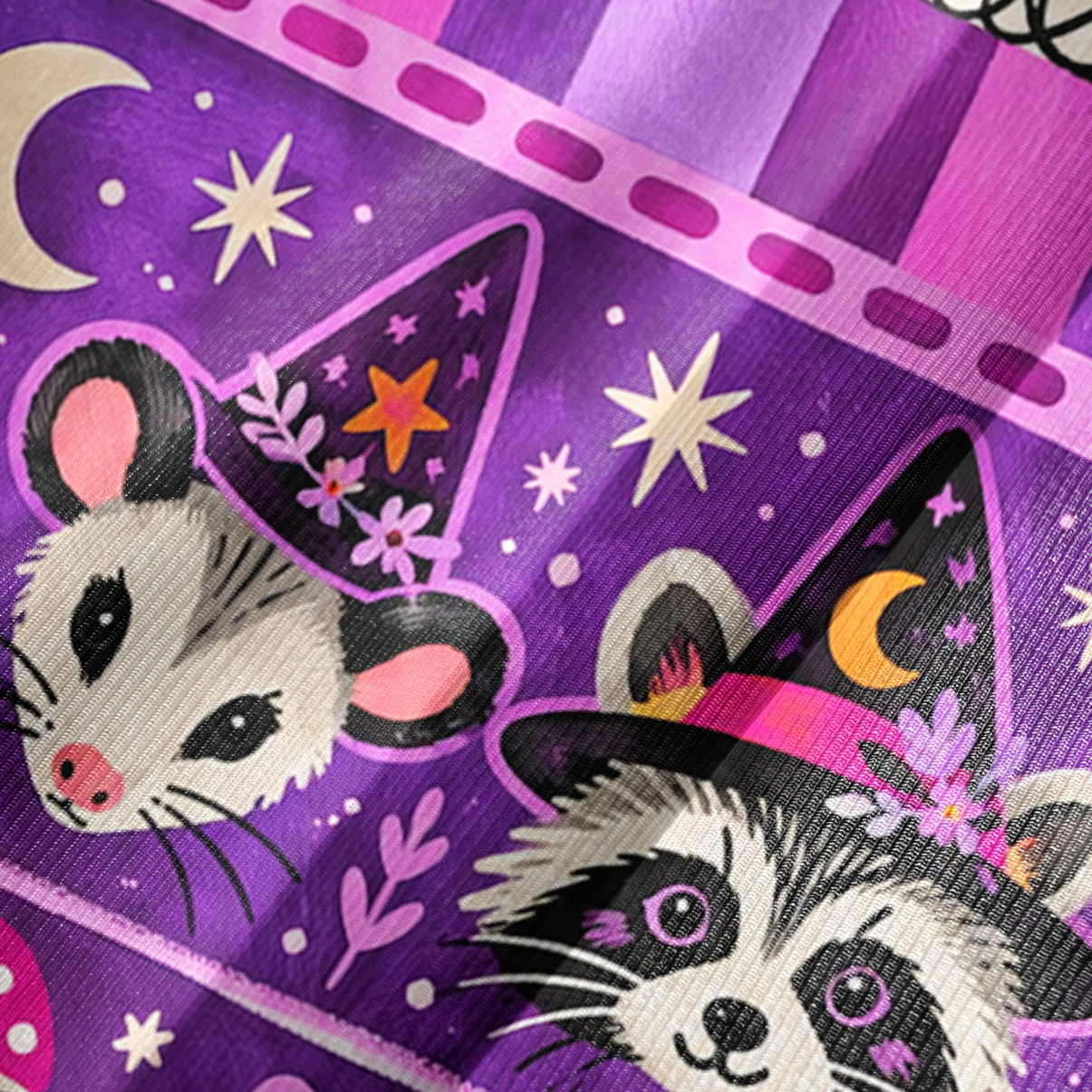 Purplehecate Trash Raccoon & Possum Magic Bell Sleeve Dress