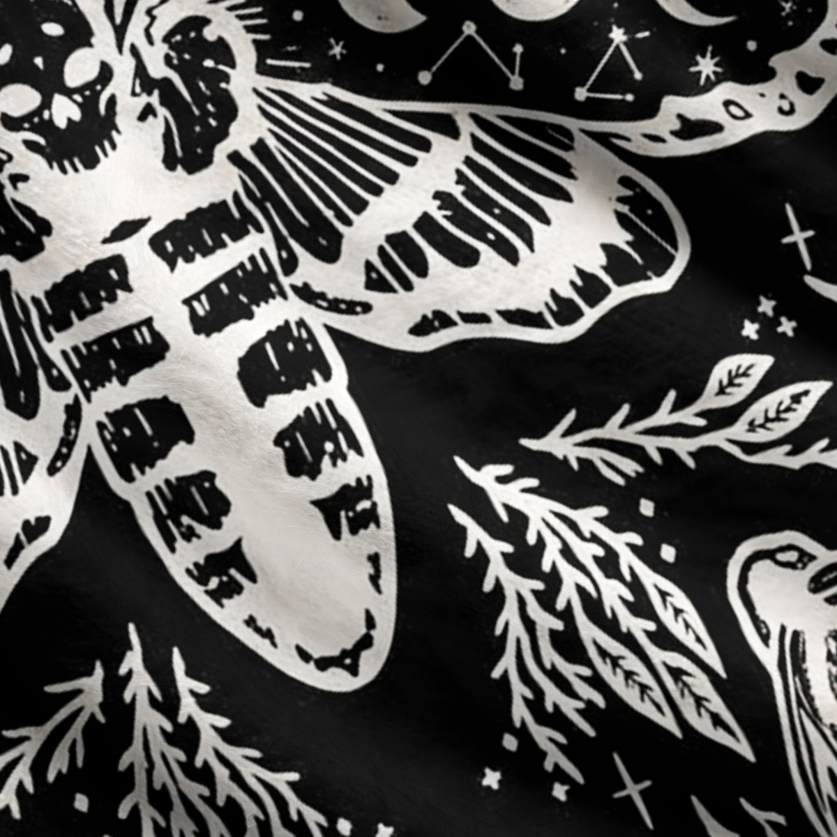 urplehecate Gothic Death Moth Skull Moon Phases Ugly Cardigan Sweaters