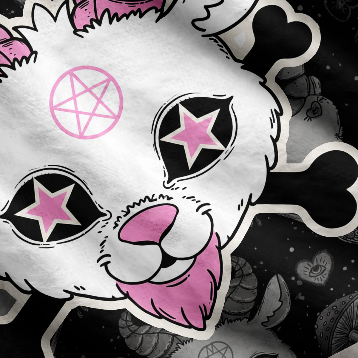 Purplehecate Gothic Demon Goat Ugly Cardigan Sweaters