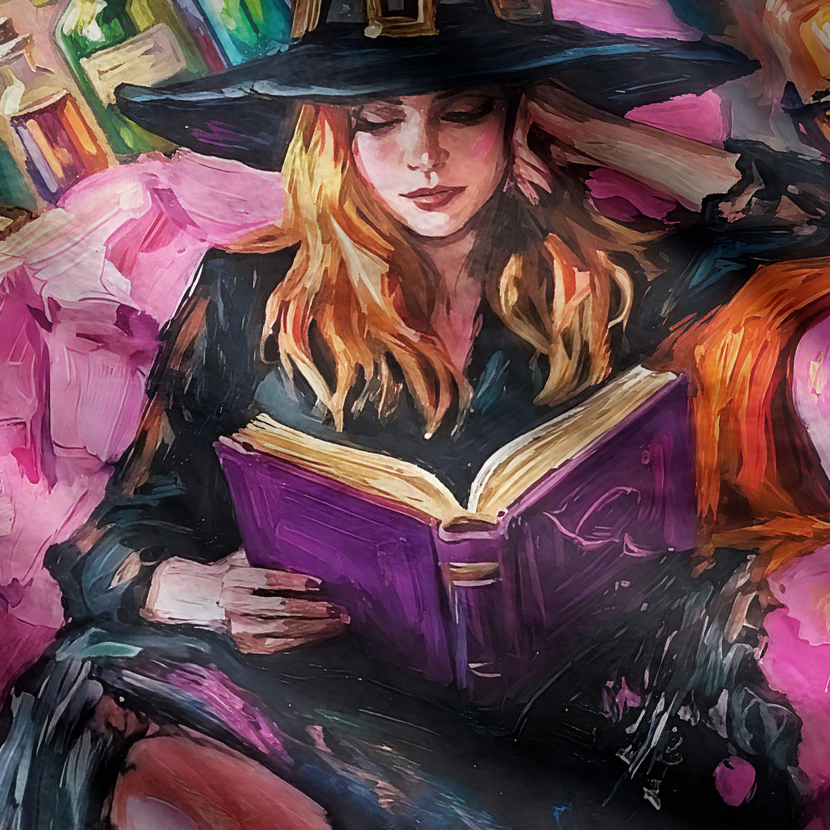 Purplehecate Spellbound Bookworm Witch Ugly Cardigan Sweaters
