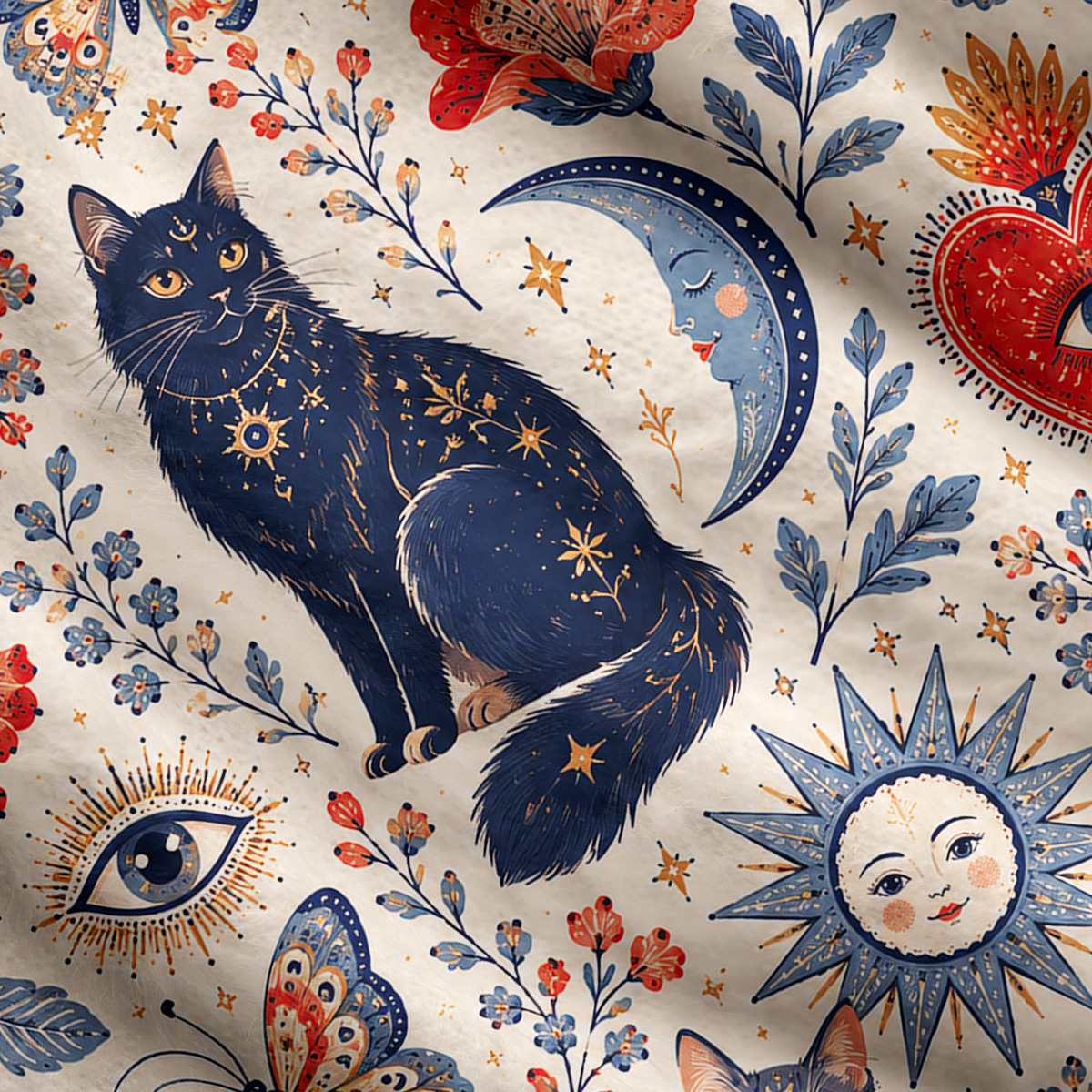 Purplehecate Sunlit Lazy Cats Ugly Cardigan Sweaters