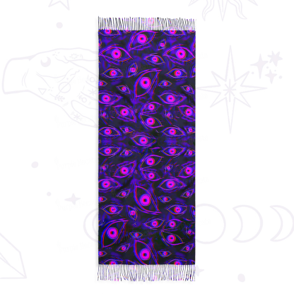 Purplehecate Glitch Vision Printed Fringe Scarf
