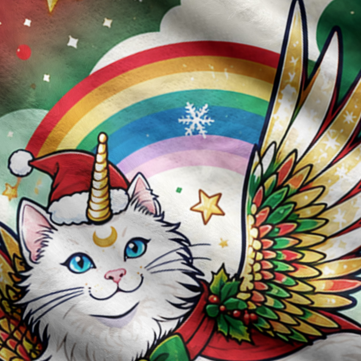 Purplehecate Fluffin Meowgical Christmas Ugly Cardigan Sweaters