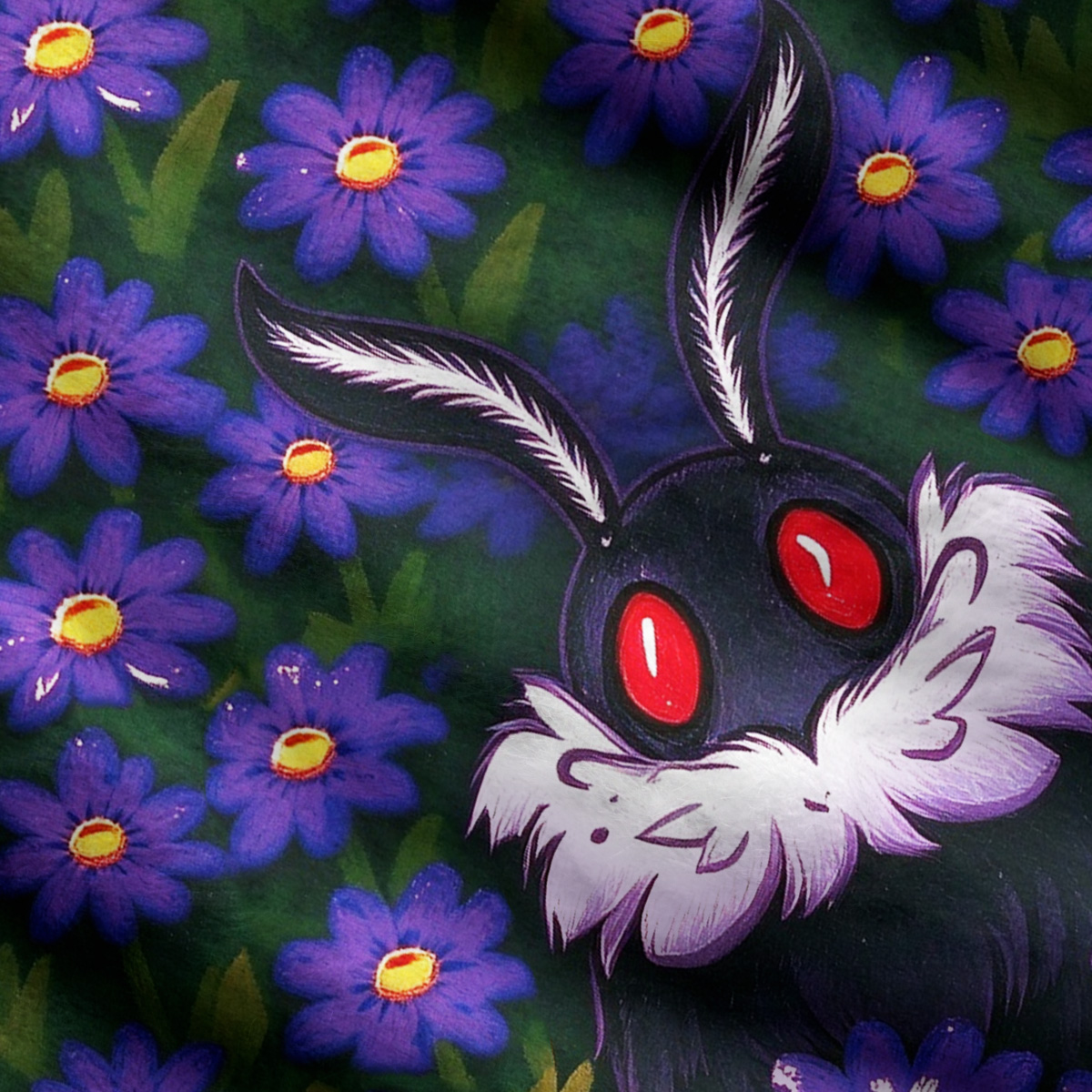 Purplehecate Mothman in Daisy Bloom Ugly Cardigan Sweaters