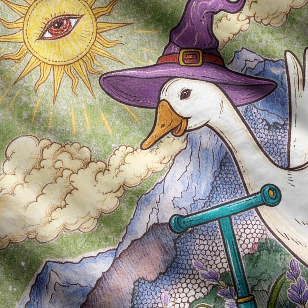 Purplehecate Off to Cause a Kerfuffle Goose Ugly Cardigan Sweaters