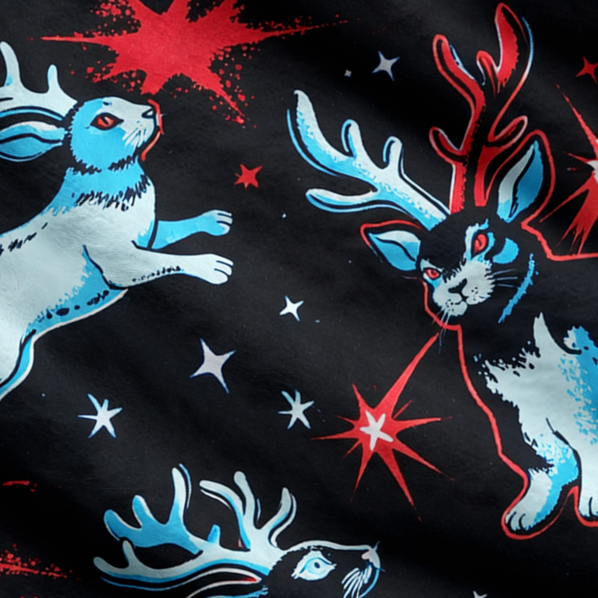 Purplehecate Mystical Jackalope Ugly Cardigan Sweaters