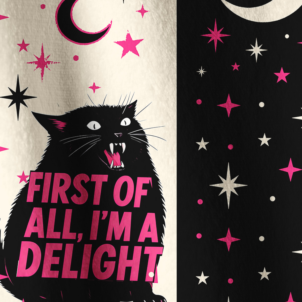 Purplehecate First Of All I'm A Delight Cat Full Zip Fleece Jacket