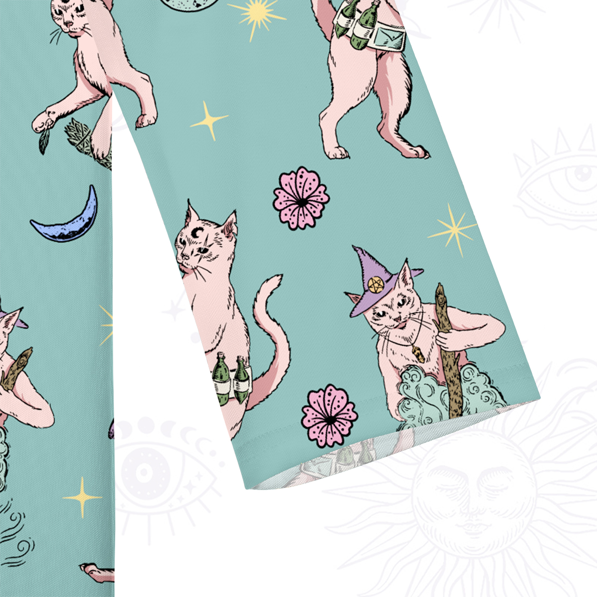 Purplehecate Cat Coven Beachwear Cover-Up Dress