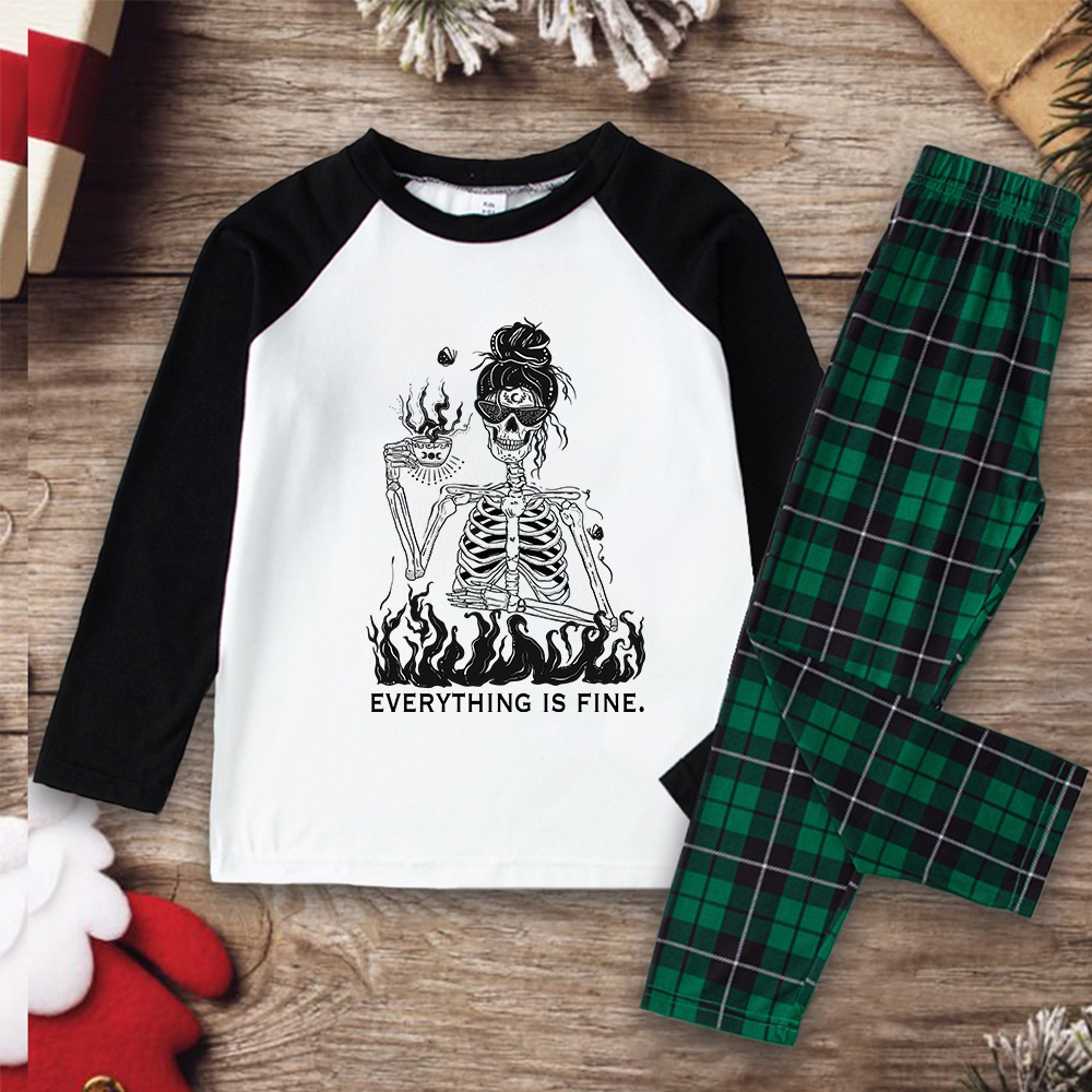 Purplehecate Everything Is Fine Christmas Pajamas