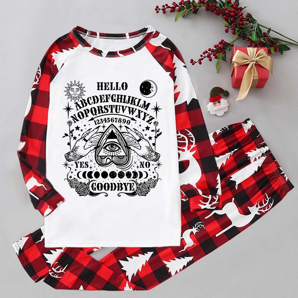 Purplehecate Hello Goodbye Elk Christmas Pajamas