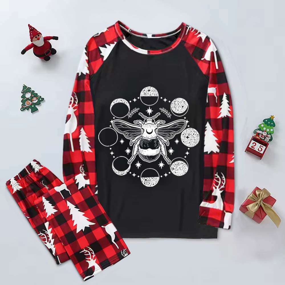 Purplehecate Moon Bee Elk Christmas Pajamas