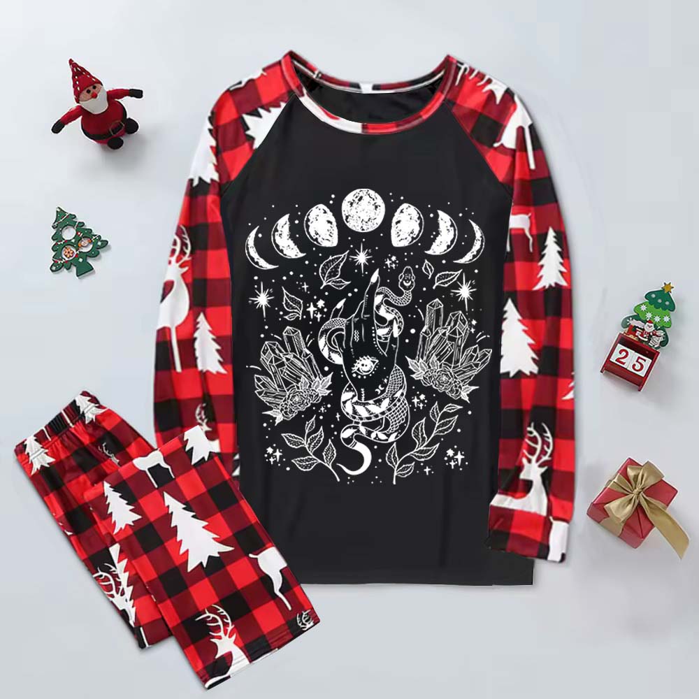 Purplehecate Reach For The Moon Elk Christmas Pajamas