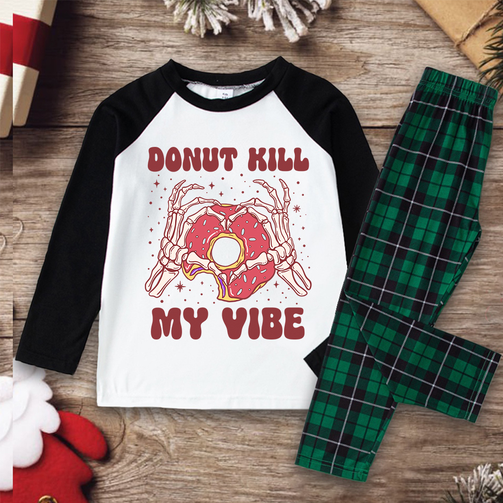 Purplehecate Donut Kill My Vibe Christmas Pajamas