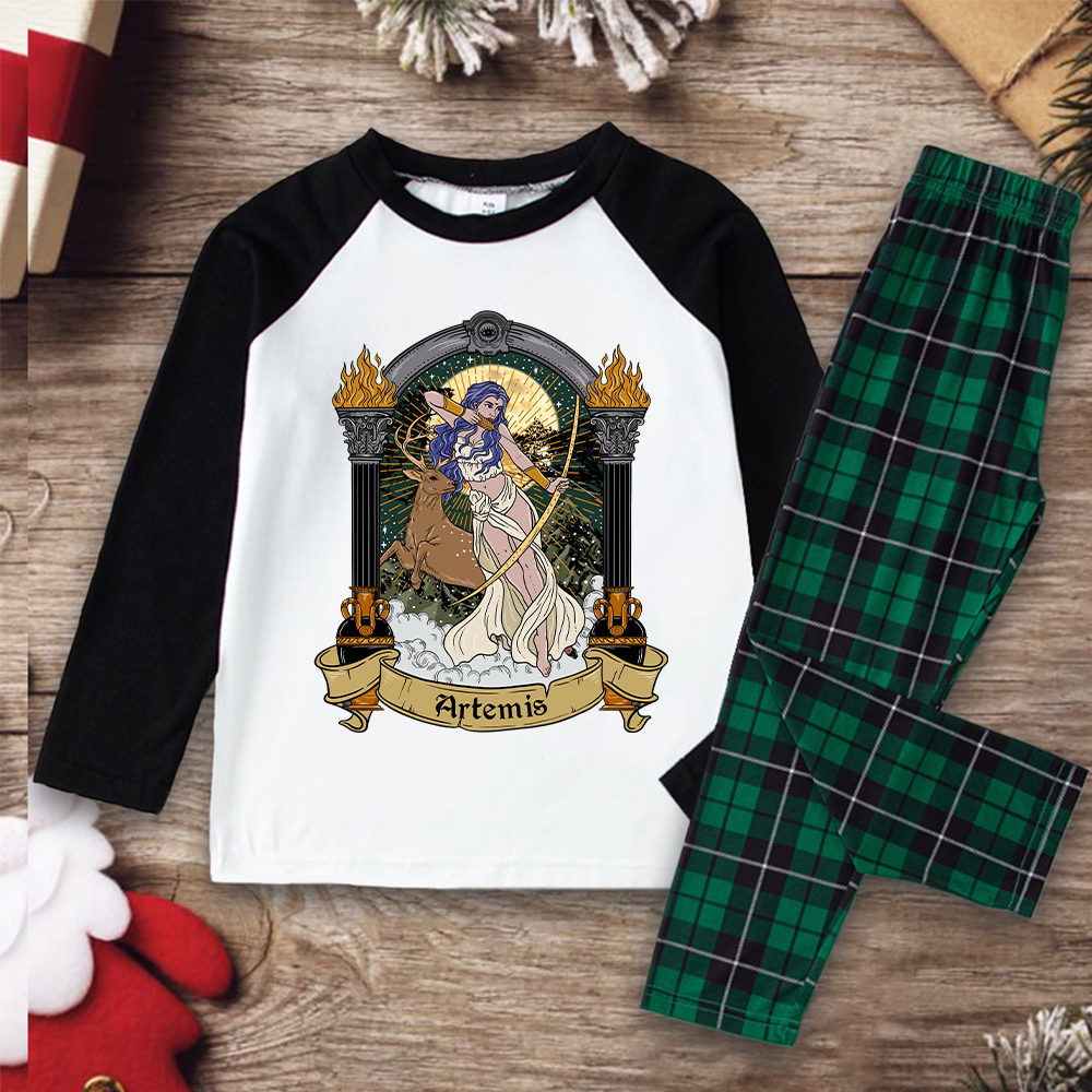 Purplehecate The Huntress Goddess Artemis Christmas Pajamas