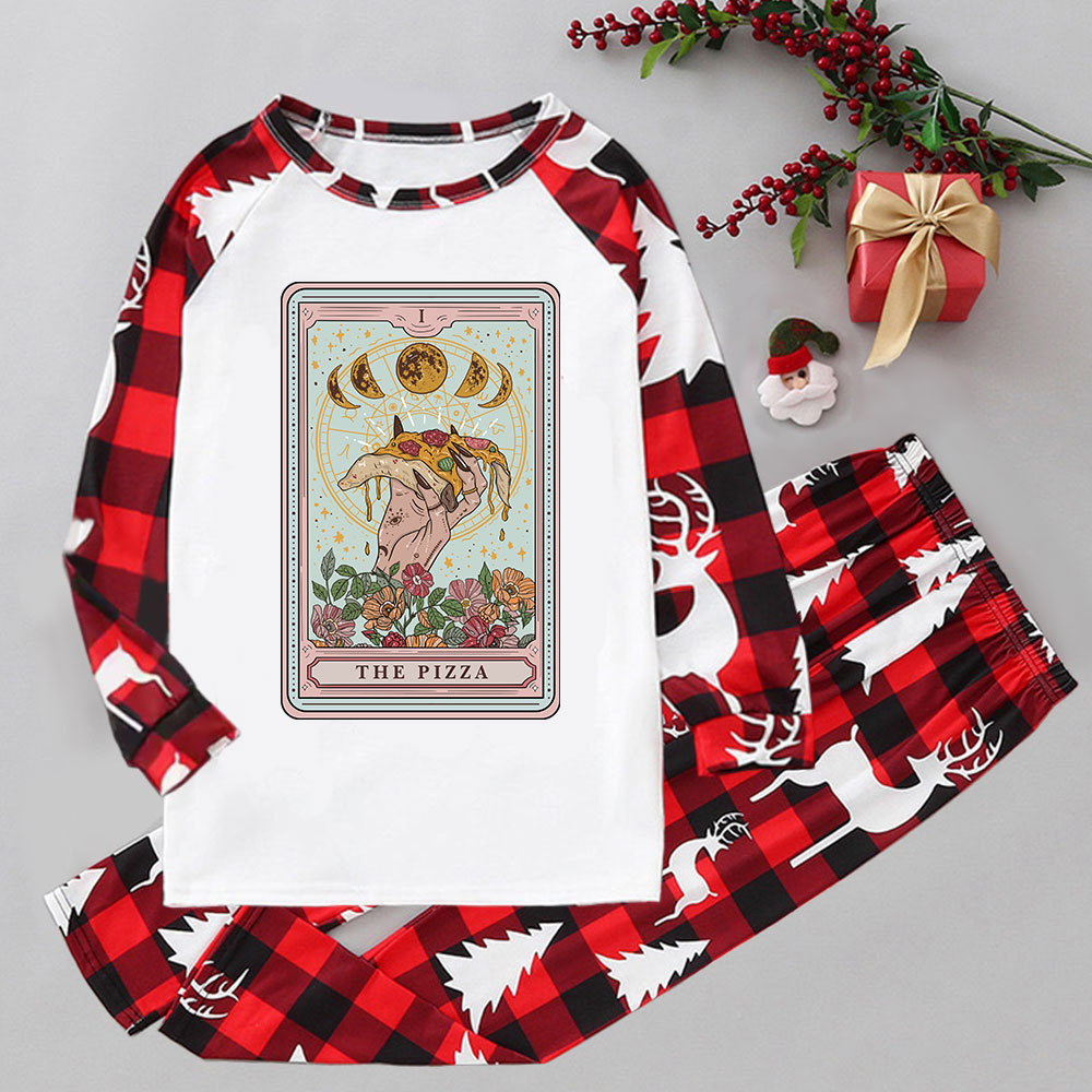 Purplehecate The Pizza Tarot Elk Christmas Pajamas