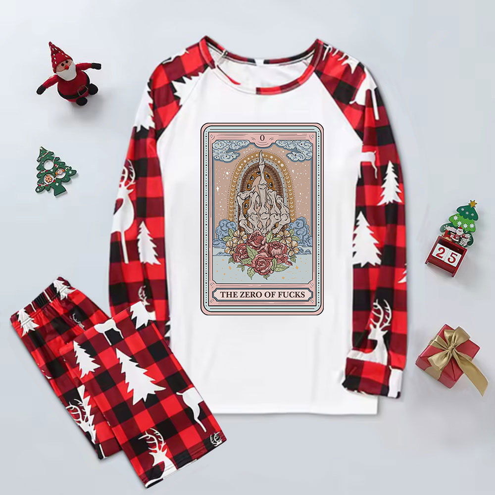 Purplehecate The Zero Of Fucks Tarot Elk Christmas Pajamas