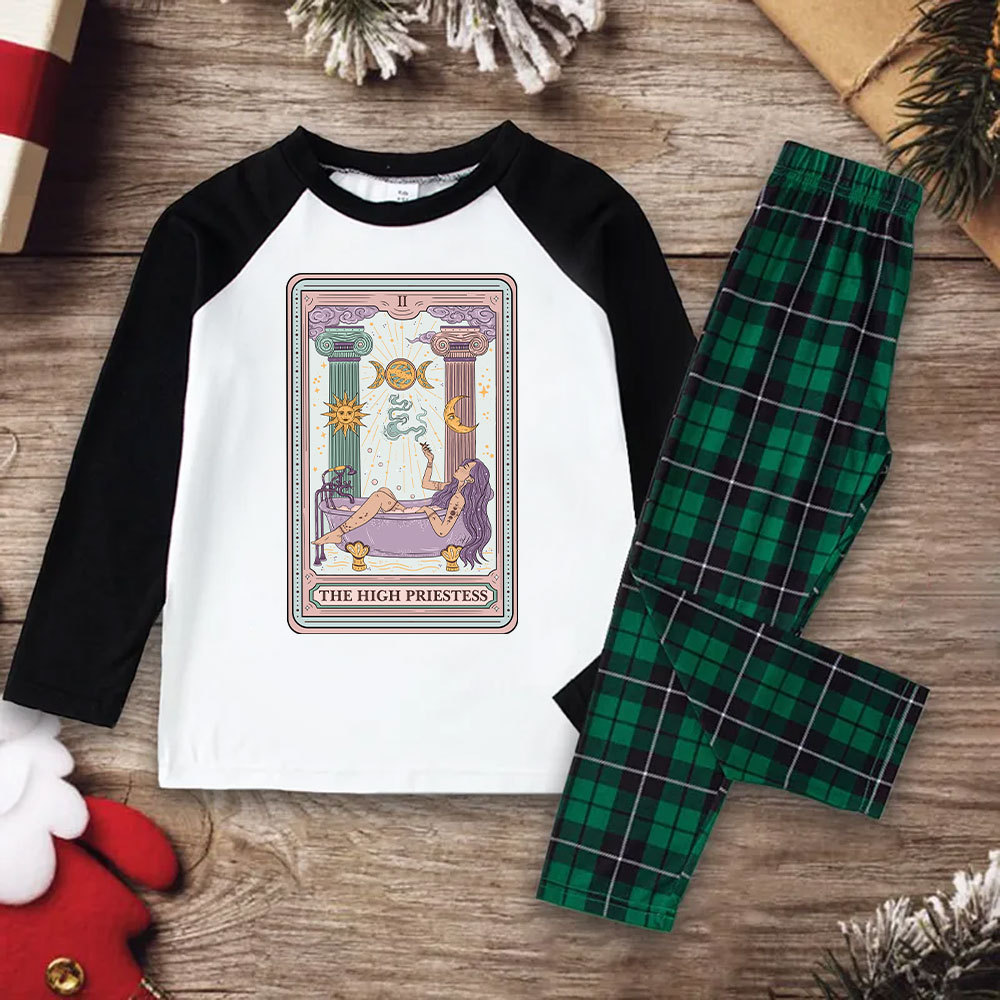 Purplehecate The High Priestess Tarot Christmas Pajamas