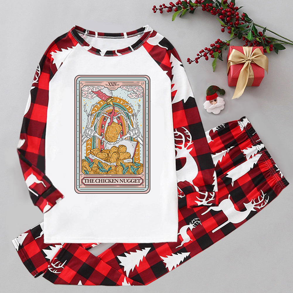 Purplehecate The Chicken Nugget Tarot Elk Christmas Pajamas