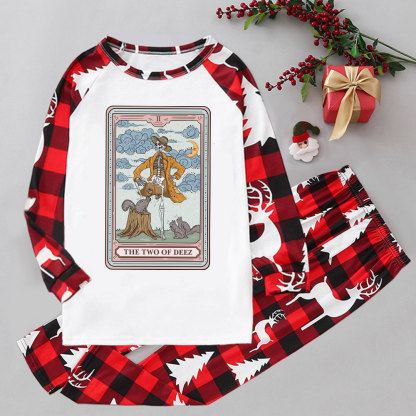 Purplehecate The Two Of Deez Tarot Elk Christmas Pajamas