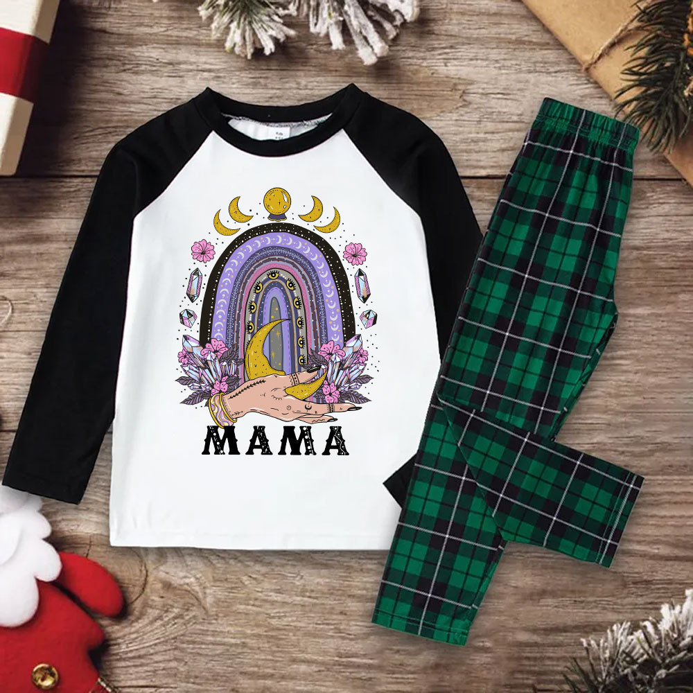 Purplehecate Gothic Mama Rainbow Christmas Pajamas