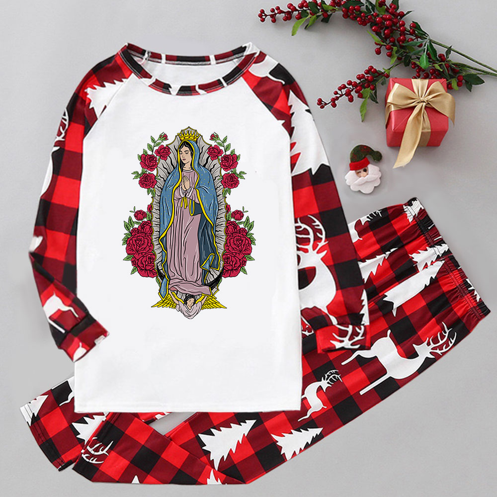 Purplehecate Mother Mary Elk Christmas Pajamas