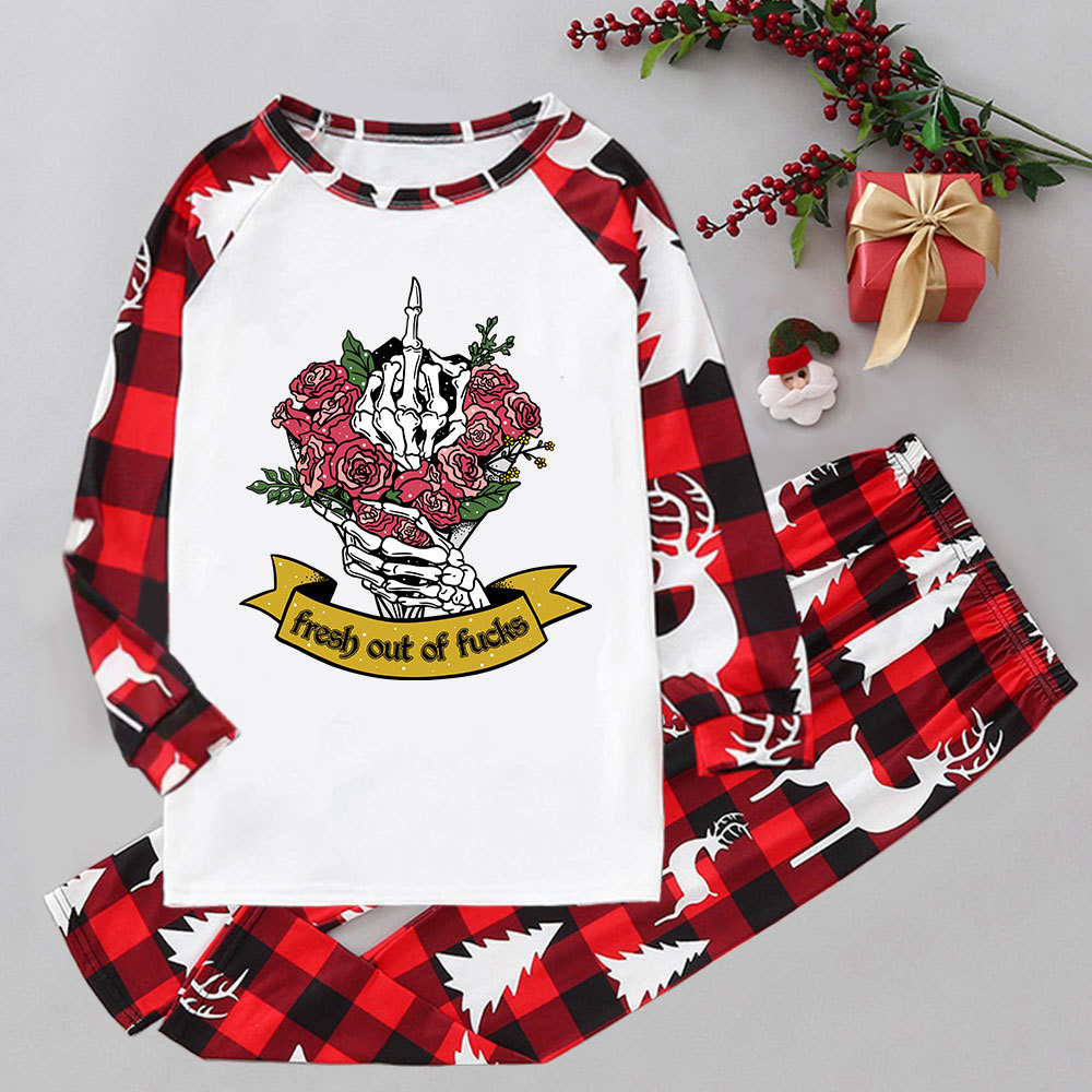 Purplehecate Fresh Out Of Fucks Elk Christmas Pajamas