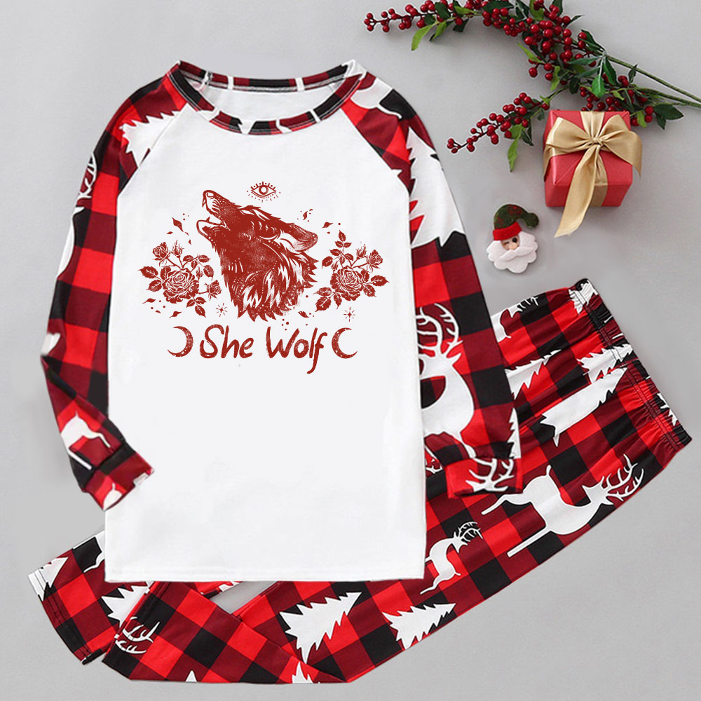 Purplehecate She Wolf Elk Christmas Pajamas