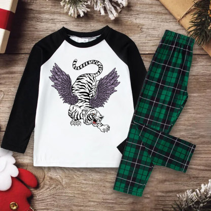 Purplehecate Tiger With Wings Christmas Pajamas