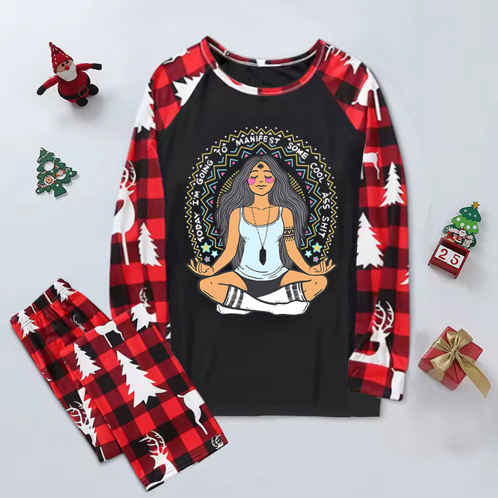 Purplehecate Today I'm Going To Manifest Elk Christmas Pajamas