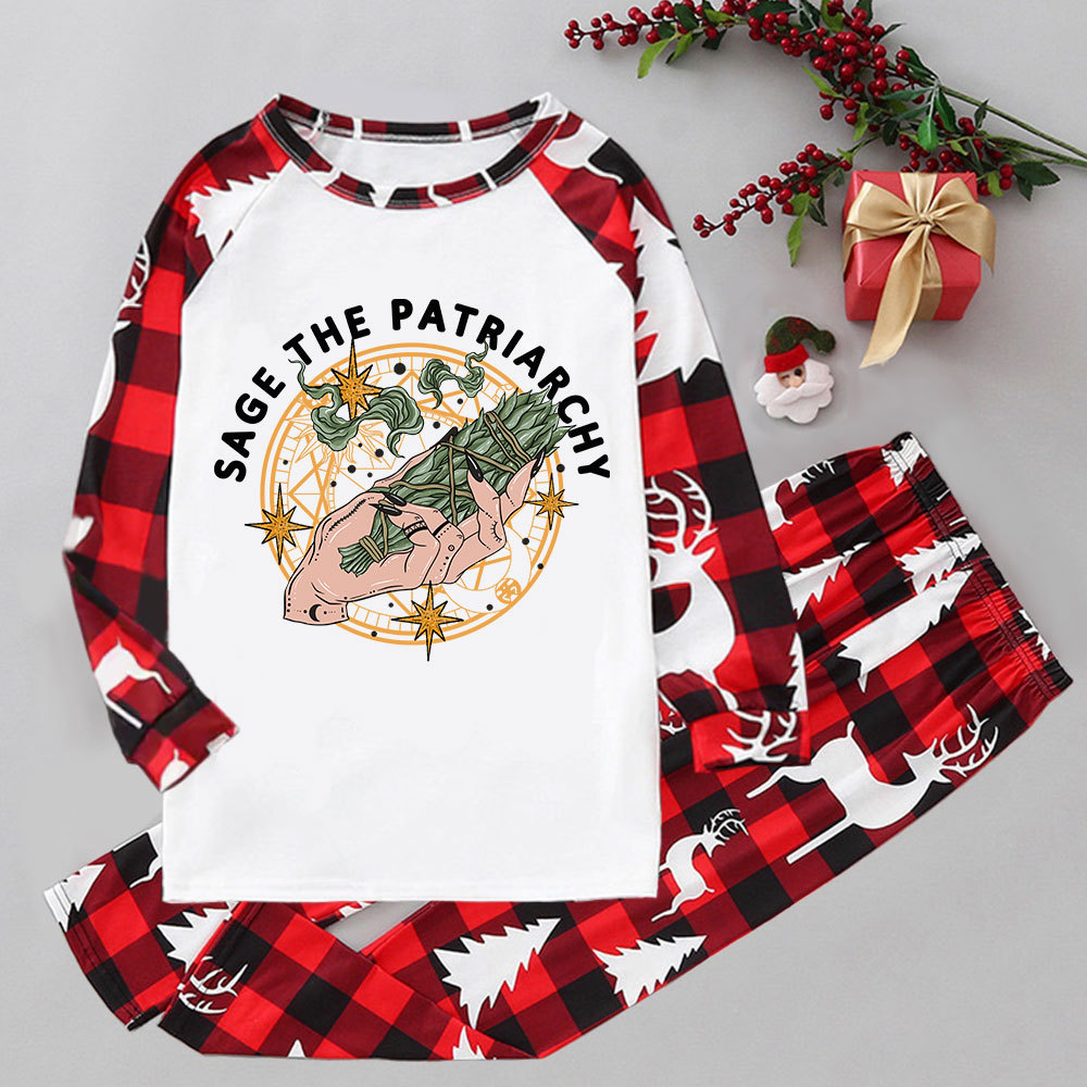 Purplehecate Sage The Patriarchy Elk Christmas Pajamas
