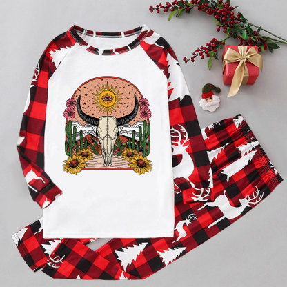 Purplehecate Desert Bloom Elk Christmas Pajamas
