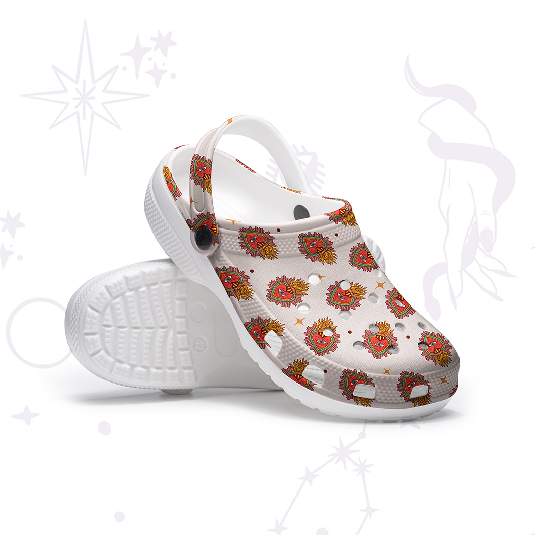 Purplehecate Sacred Heart Rubber Clogs