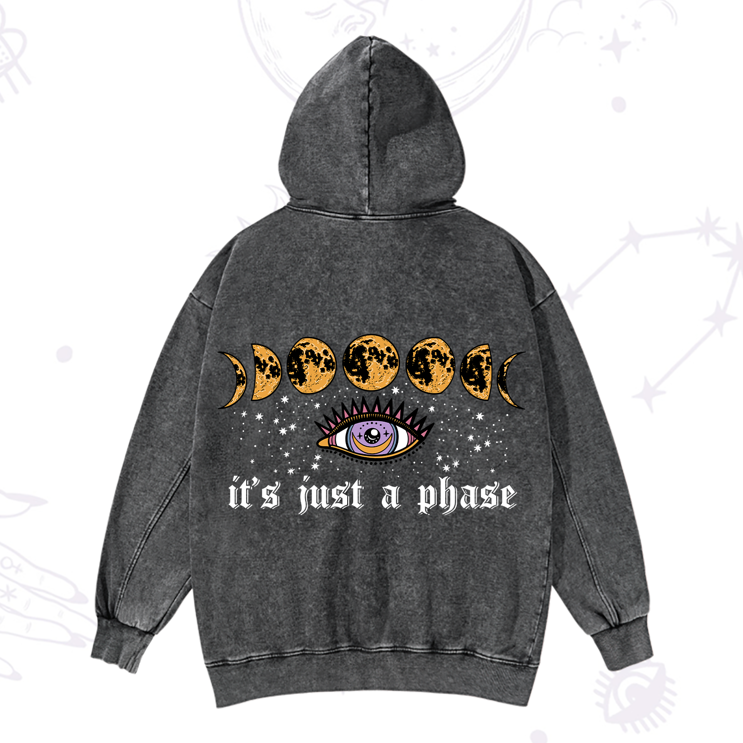 Purplehecate It's Just A Phase Washed Hoodie