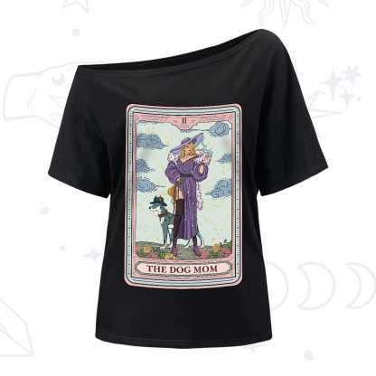 Purplehecate The Dog Mom Tarot One-Shoulder T-Shirt