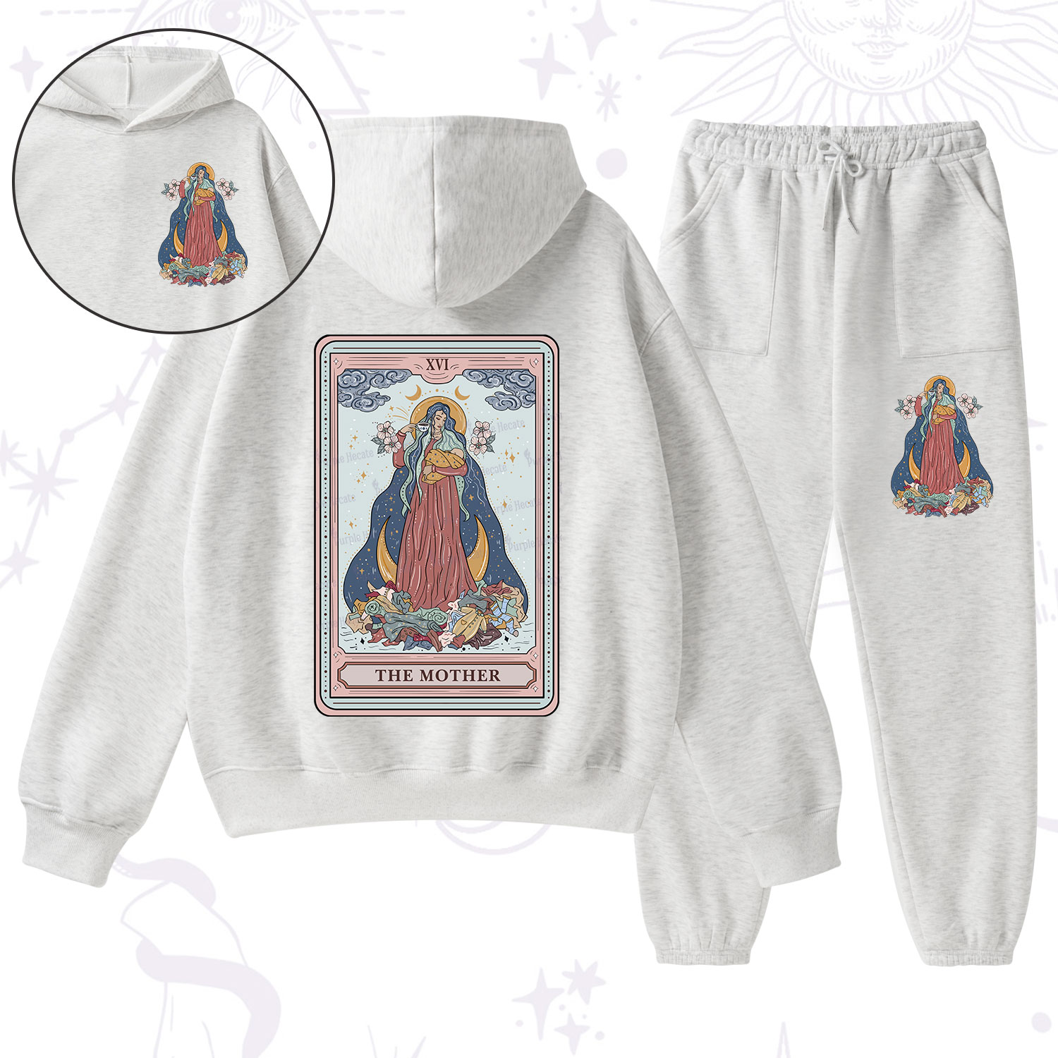 Purplehecate The Mother Tarot Fleece Hoodie Suit