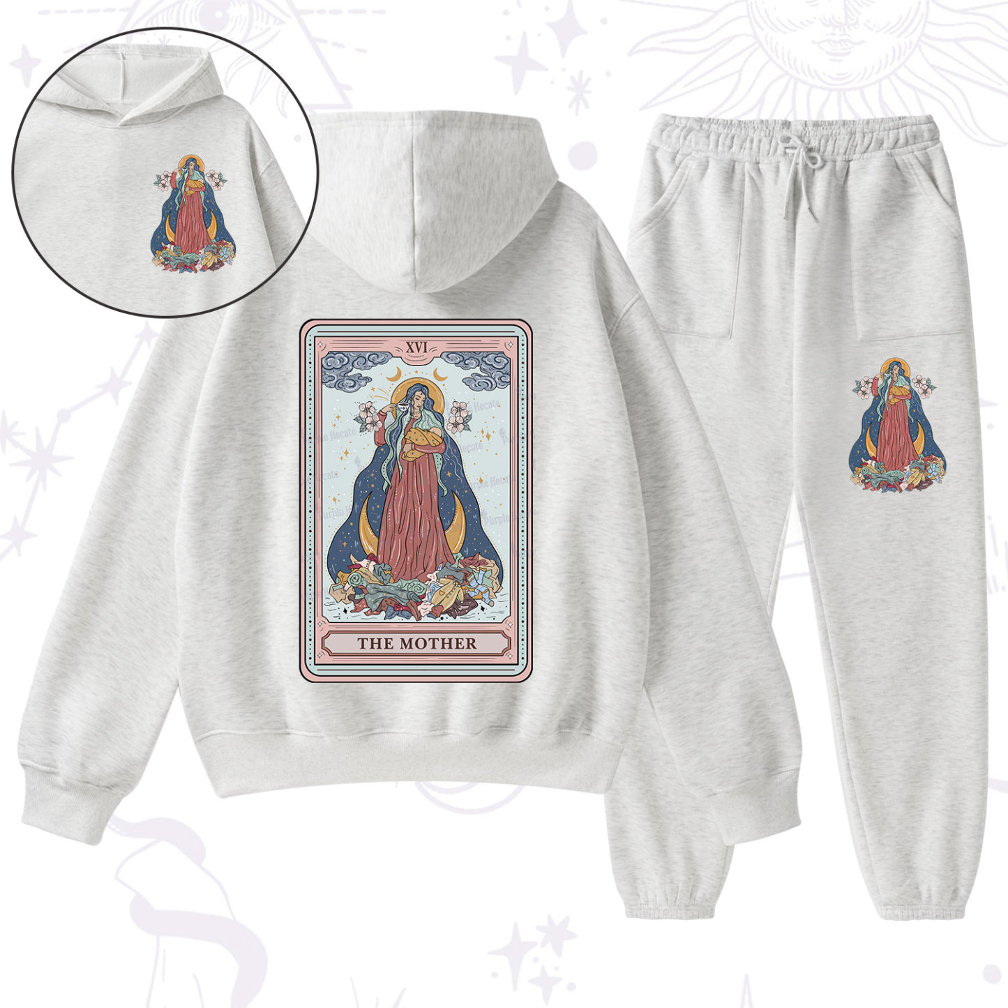 Purplehecate The Mother Tarot Fleece Hoodie Suit