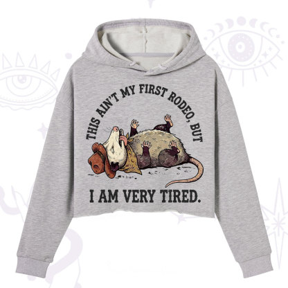 Purplehecate This Ain't My First Rodeo Crop Hoodie