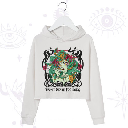 Purplehecate Don't Stare Too Long Crop Hoodie