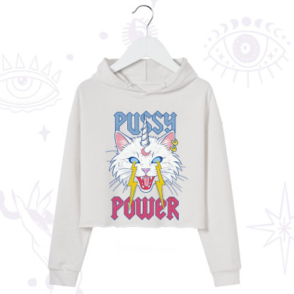 Purplehecate Pussy Power Crop Hoodie