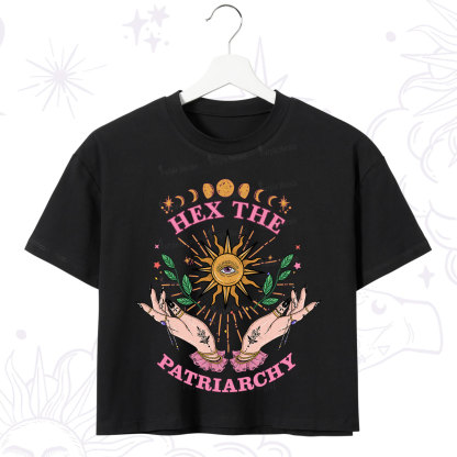 Purplehecate Hex The Patriarchy Witchy Crop T-Shirt