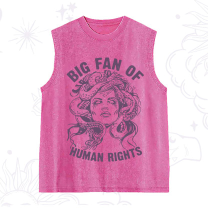 Purplehecate Big Fan of Human Rights Washed Tank